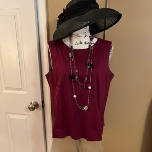 Lafayette 148 New York Sleeveless Top - Purple Fuchsia 12